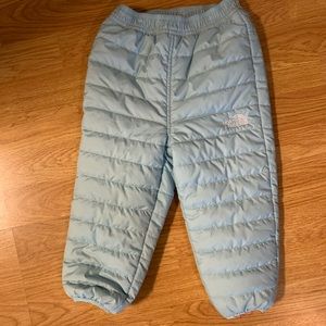 Reversible infant snow pants.  The north face